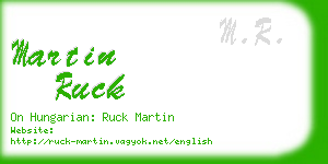 martin ruck business card